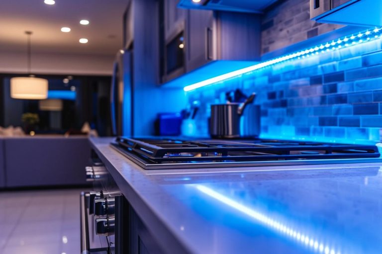 Installation ruban LED facile pour cuisine éclairée