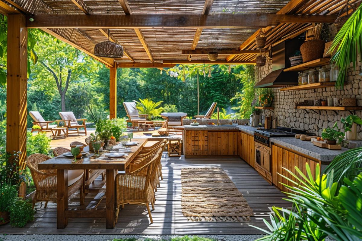 Aménagez votre cuisine d'été sous une pergola : conseils et idées