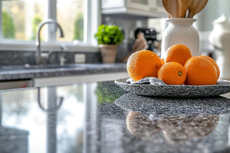 Plan de travail cuisine en granit pour esthétique et durabilité