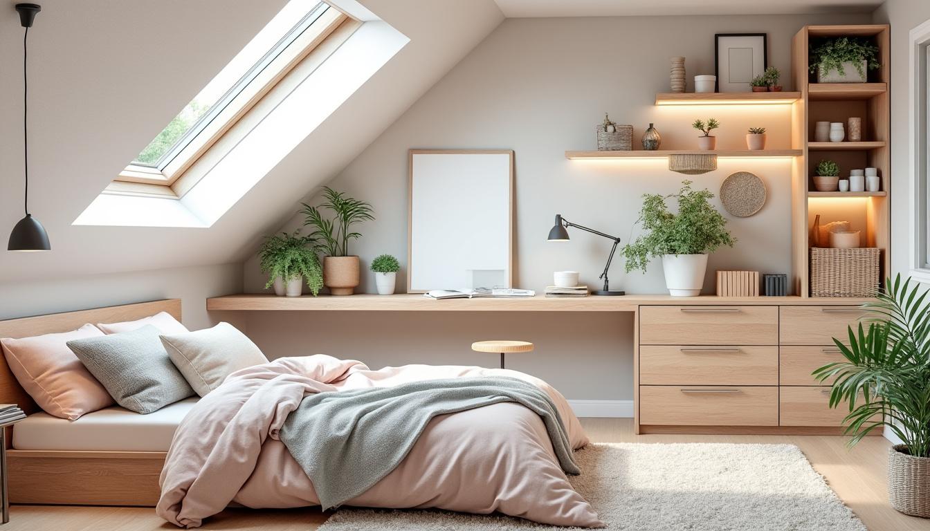 Idées déco pour optimiser votre chambre dans les combles